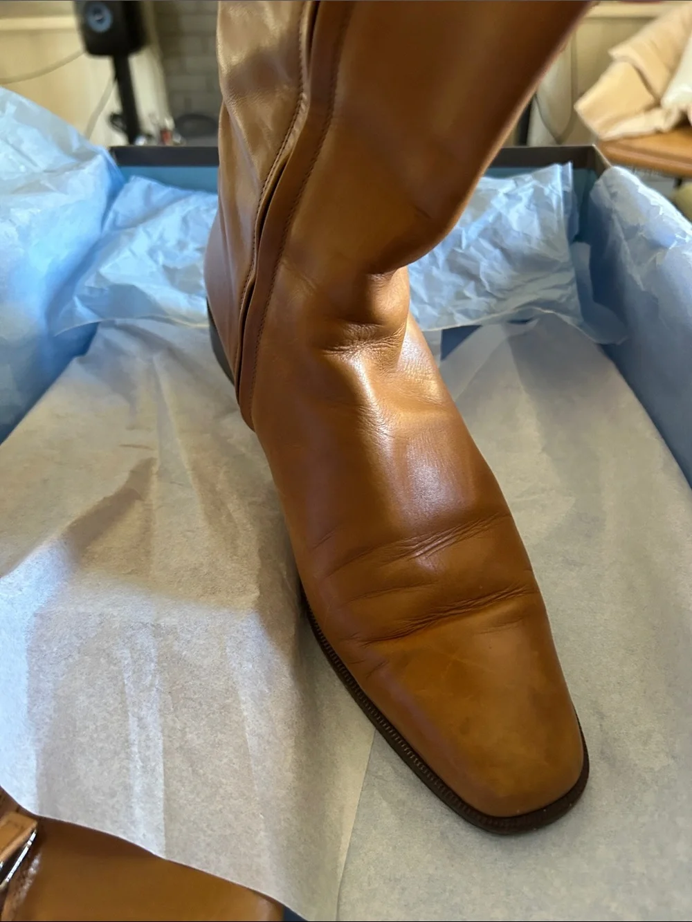 Women's Lambertson Truex Leather Boots in Cognac Tan